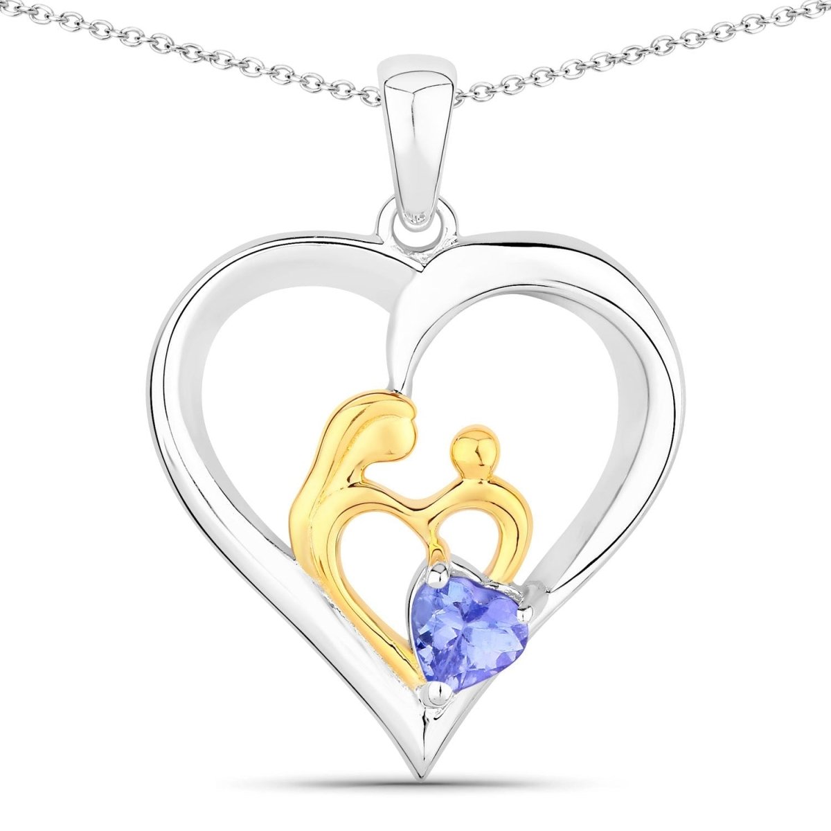 0.45 Carat Genuine Tanzanite .925 Sterling Silver Pendant - Pendants - Custom Crafting Alliance, LLC