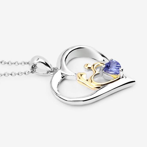 0.45 Carat Genuine Tanzanite .925 Sterling Silver Pendant - Pendants - Custom Crafting Alliance, LLC