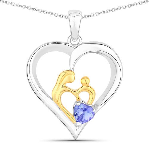 0.45 Carat Genuine Tanzanite .925 Sterling Silver Pendant - Pendants - Custom Crafting Alliance, LLC