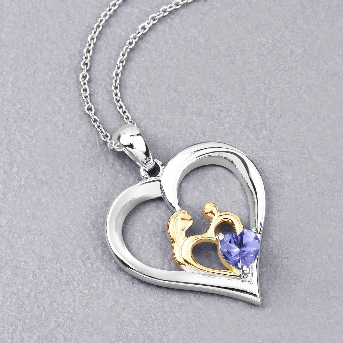 0.45 Carat Genuine Tanzanite .925 Sterling Silver Pendant - Pendants - Custom Crafting Alliance, LLC
