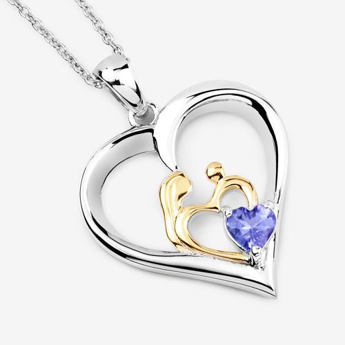 0.45 Carat Genuine Tanzanite .925 Sterling Silver Pendant - Pendants - Custom Crafting Alliance, LLC