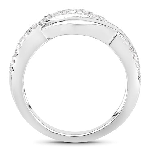 0.47 Carat Genuine White Diamond .925 Sterling Silver Ring - Rings - Custom Crafting Alliance, LLC