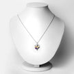0.48 Carat Genuine Amethyst and Black Spinel .925 Sterling Silver Pendant - Pendants - Custom Crafting Alliance, LLC