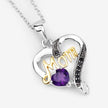 0.48 Carat Genuine Amethyst and Black Spinel .925 Sterling Silver Pendant - Pendants - Custom Crafting Alliance, LLC
