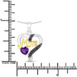 0.48 Carat Genuine Amethyst and Black Spinel .925 Sterling Silver Pendant - Pendants - Custom Crafting Alliance, LLC