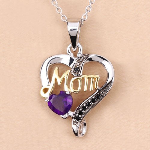 0.48 Carat Genuine Amethyst and Black Spinel .925 Sterling Silver Pendant - Pendants - Custom Crafting Alliance, LLC