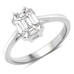 0.48 Carat Genuine White Diamond 18K White Gold Ring - Rings - Custom Crafting Alliance, LLC