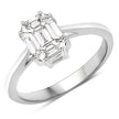0.48 Carat Genuine White Diamond 18K White Gold Ring - Rings - Custom Crafting Alliance, LLC