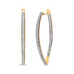10k Yellow Gold Round Cut Diamond Earrings (1 cttw, I-J Color, I2-I3 Clarity)
