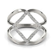 14k White Gold Interlaced Design Diamond Ring (1/5 cttw)
