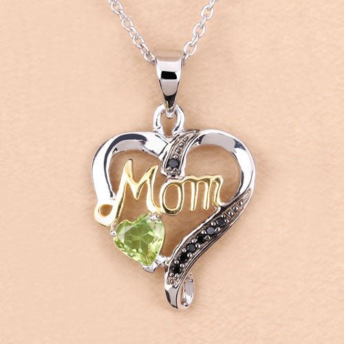0.49 Carat Genuine Peridot and Black Spinel .925 Sterling Silver Pendant - Pendants - Custom Crafting Alliance, LLC