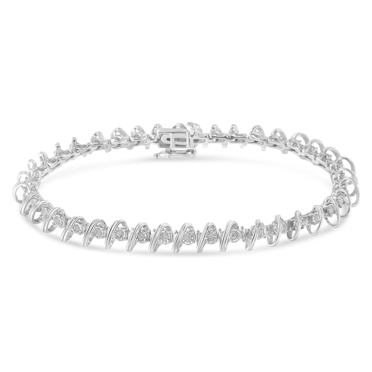.925 Sterling Silver 1/2 Cttw Diamond Miracle-Set 7