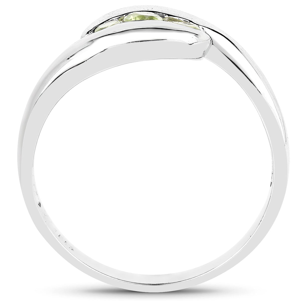 0.56 Carat Genuine Peridot .925 Sterling Silver Ring