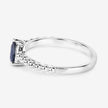 0.50 Carat Genuine Blue Sapphire 14K White Gold Ring - Rings - Custom Crafting Alliance, LLC