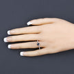 0.50 Carat Genuine Blue Sapphire 14K White Gold Ring - Rings - Custom Crafting Alliance, LLC