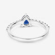 0.50 Carat Genuine Blue Sapphire 14K White Gold Ring - Rings - Custom Crafting Alliance, LLC