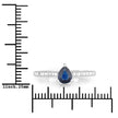 0.50 Carat Genuine Blue Sapphire 14K White Gold Ring - Rings - Custom Crafting Alliance, LLC