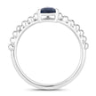 0.50 Carat Genuine Blue Sapphire 14K White Gold Ring - Rings - Custom Crafting Alliance, LLC
