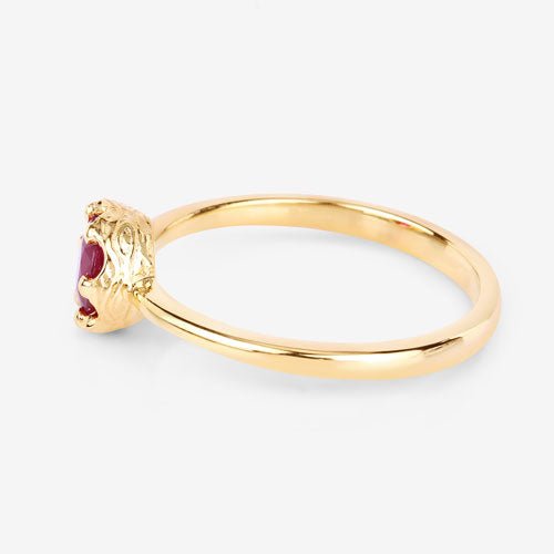 0.50 Carat Genuine Ruby 14K Yellow Gold Ring - Rings - Custom Crafting Alliance, LLC