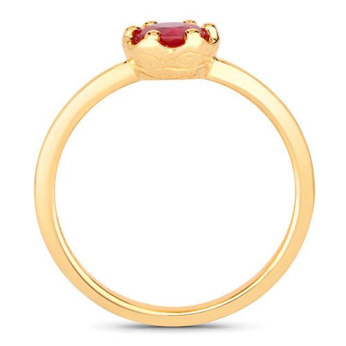 0.50 Carat Genuine Ruby 14K Yellow Gold Ring - Rings - Custom Crafting Alliance, LLC