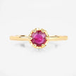 0.50 Carat Genuine Ruby 14K Yellow Gold Ring - Rings - Custom Crafting Alliance, LLC