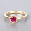 0.50 Carat Genuine Ruby 14K Yellow Gold Ring - Rings - Custom Crafting Alliance, LLC
