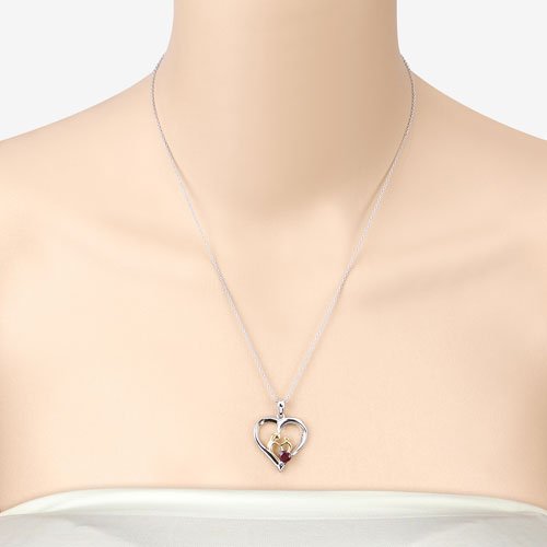 0.50 Carat Genuine Ruby .925 Sterling Silver Pendant - Pendants - Custom Crafting Alliance, LLC