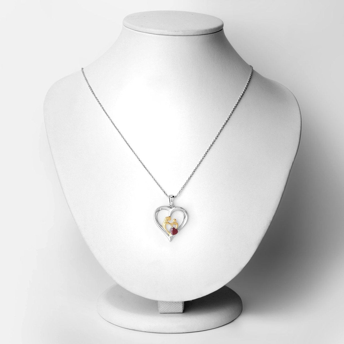 0.50 Carat Genuine Ruby .925 Sterling Silver Pendant - Pendants - Custom Crafting Alliance, LLC