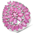 8.10 Carat Genuine Ruby .925 Sterling Silver Ring