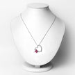 0.52 Carat Genuine Ruby and Created White Sapphire .925 Sterling Silver Pendant - Pendants - Custom Crafting Alliance, LLC