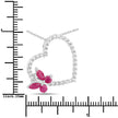 0.52 Carat Genuine Ruby and Created White Sapphire .925 Sterling Silver Pendant - Pendants - Custom Crafting Alliance, LLC