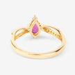0.52 Carat Genuine Ruby and White Diamond 14K Yellow Gold Ring - Rings - Custom Crafting Alliance, LLC