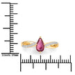 0.52 Carat Genuine Ruby and White Diamond 14K Yellow Gold Ring - Rings - Custom Crafting Alliance, LLC