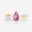 0.52 Carat Genuine Ruby and White Diamond 14K Yellow Gold Ring - Rings - Custom Crafting Alliance, LLC