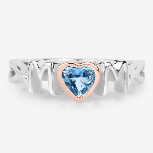 0.52 Carat Genuine Swiss Blue Topaz .925 Sterling Silver Ring - Rings - Custom Crafting Alliance, LLC