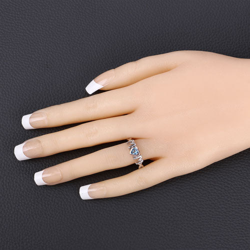0.52 Carat Genuine Swiss Blue Topaz .925 Sterling Silver Ring - Rings - Custom Crafting Alliance, LLC