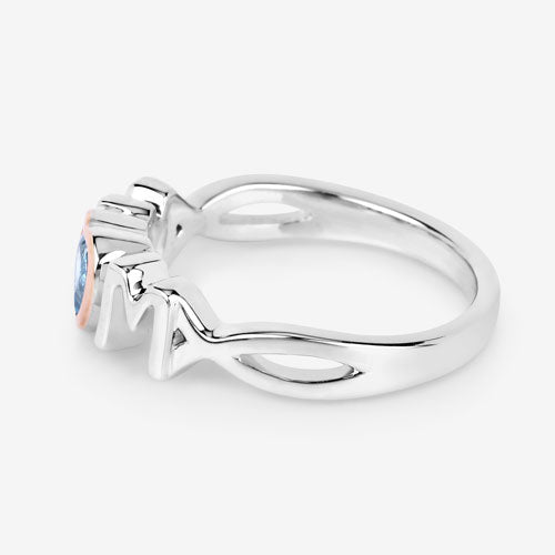 0.52 Carat Genuine Swiss Blue Topaz .925 Sterling Silver Ring - Rings - Custom Crafting Alliance, LLC