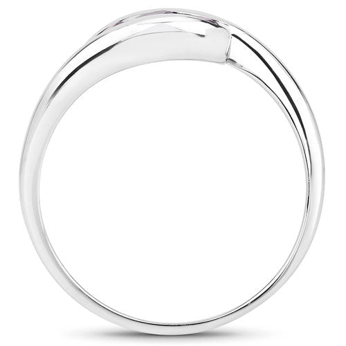0.54 Carat Genuine Amethyst .925 Sterling Silver Ring - Rings - Custom Crafting Alliance, LLC