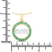 0.54 Carat Genuine Emerald .925 Sterling Silver Pendant - Pendants - Custom Crafting Alliance, LLC