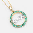 0.54 Carat Genuine Emerald .925 Sterling Silver Pendant - Pendants - Custom Crafting Alliance, LLC