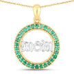 0.54 Carat Genuine Emerald .925 Sterling Silver Pendant - Pendants - Custom Crafting Alliance, LLC