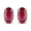 0.54 Carat Genuine Ruby 14K White Gold Earrings - Earrings - Custom Crafting Alliance, LLC