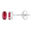 0.54 Carat Genuine Ruby 14K White Gold Earrings - Earrings - Custom Crafting Alliance, LLC