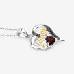 0.55 Carat Genuine Garnet and Black Spinel .925 Sterling Silver Pendant - Pendants - Custom Crafting Alliance, LLC