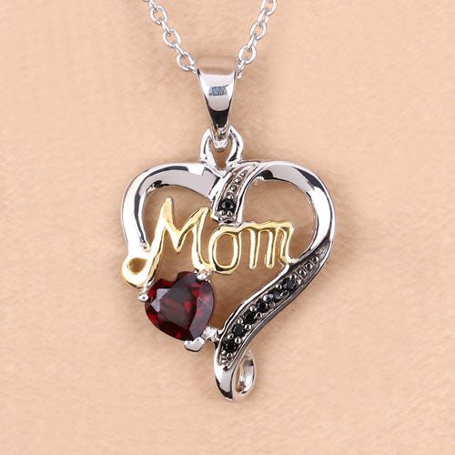 0.55 Carat Genuine Garnet and Black Spinel .925 Sterling Silver Pendant - Pendants - Custom Crafting Alliance, LLC