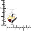 0.55 Carat Genuine Garnet and Black Spinel .925 Sterling Silver Pendant - Pendants - Custom Crafting Alliance, LLC