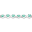 3.78 Carat Genuine Emerald .925 Sterling Silver Bracelet