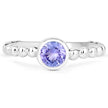 0.47 Carat Genuine Tanzanite .925 Sterling Silver Ring