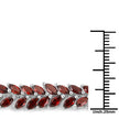 18.40 Carat Genuine Garnet .925 Sterling Silver Bracelet