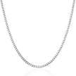2.6mm 14k White Gold Solid Curb Chain